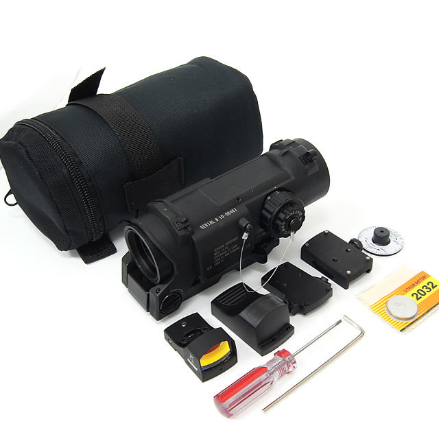 Elcan Specter DR 1X 4X Red Illuminated Scope w/ red dot sight